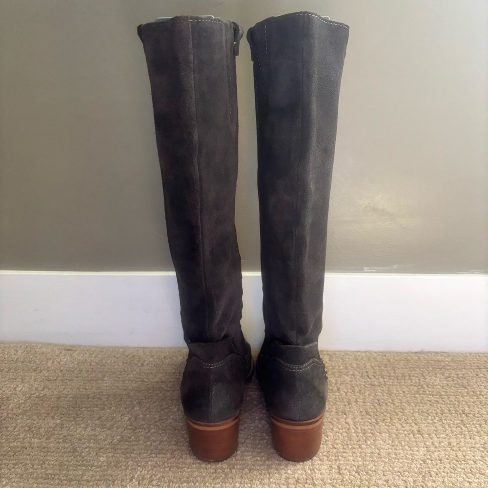 Dolce Vita Brown Suede Tall Western Boots Block Heel Women’s Size 7.5​ - Picture 7 of 12